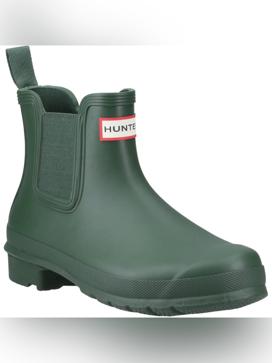 Hunter Shoes - HUNTER Original Chelsea Boots Green Slip-On Rubber Ankle Boots Size 10 NEW